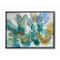 Stupell Industries Blue & Green Bright Painterly Florals with Black Frame Wall Accent